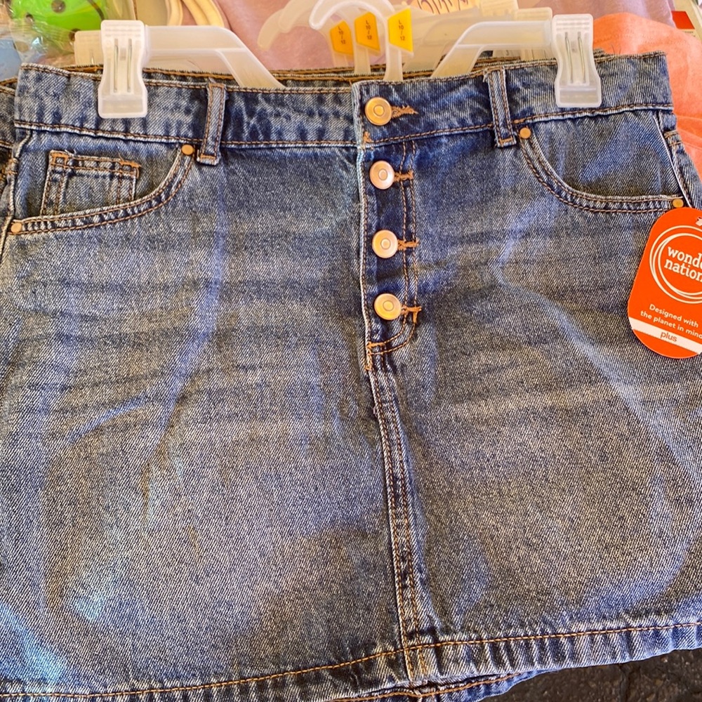 NWT girls denim skirt plus
